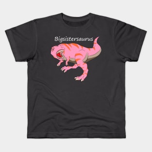 Bigsistersaurus for dark backgrounds Kids T-Shirt